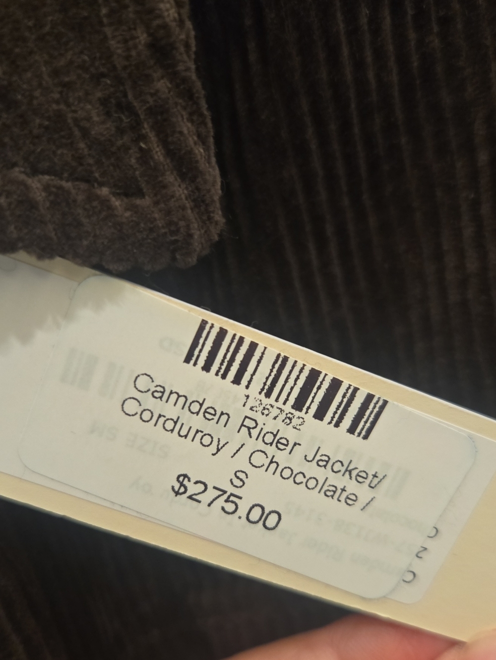 NWT Alex Mill Brown Corduroy Camden Rider Trucker Jacket. Size Small. - Picture 3 of 5